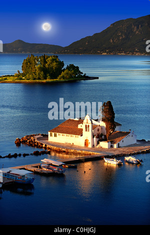 Griechisch-orthodoxe Kloster von Vlachernas, Kanoni, Halbinsel, Korfu griechische Ionische Inseln. Stockfoto