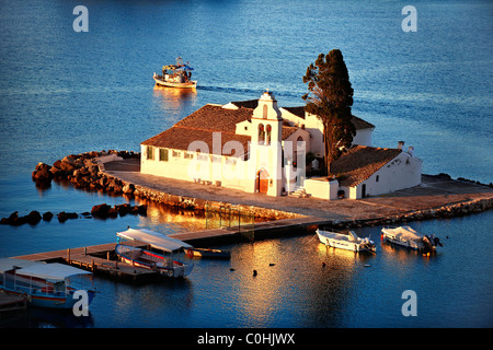 Griechische orthodoxe Kloster von Vlachernas, Kanoni, Halbinsel, Corfu griechischen Ionischen Inseln Stockfoto