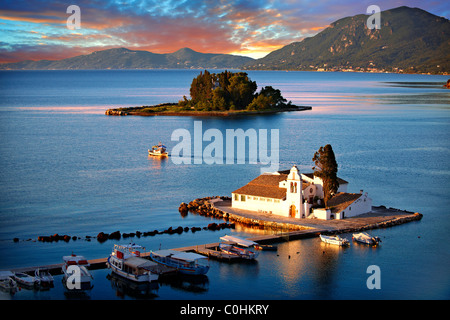 Griechische orthodoxe Kloster von Vlachernas, Kanoni, Halbinsel, Corfu griechischen Ionischen Inseln Stockfoto