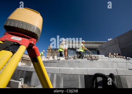 Die Bauarbeiten der Stadt Liverpool Lime Street Station Gateway Sanierung Zentrum 2010 Stockfoto