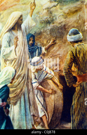 Bible Story Leere Gruft Jesus Christus und die Auferstehung Stockfoto