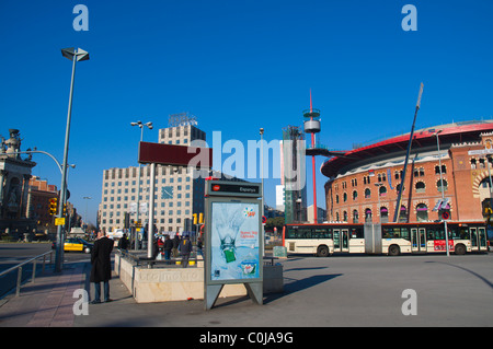 Placa d ' Espanya Platz Barcelona Catalunya Spanien Mitteleuropa Stockfoto