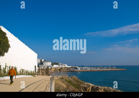 Passeig Dels Balmins Meer promenade Sitges Catalunya Spanien Europa Stockfoto