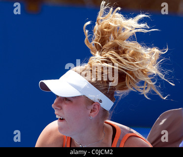 Caroline Wozniacki aus Dänemark auf dem Weg zum Sieg über Melanie South of Great Britain in der zweiten Runde Stockfoto