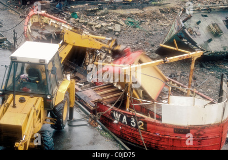 Stilllegung motor Fischereifahrzeuge in Newlyn Harbour in der Nähe von Penzance Cornwall England Stockfoto