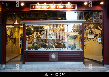 Stock Foto von einem Chocloate-Shop in Limoges, Frankreich. Stockfoto