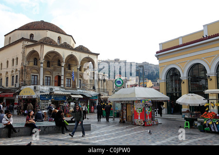 GRIECHENLAND ATTIKA ATHEN BLICK AUF MONASTIRAKI PLATZ Stockfoto