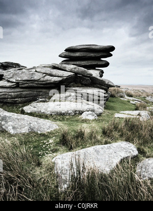 Grobe Tor. Bodmin Moor. Cornwall. England. VEREINIGTES KÖNIGREICH. Stockfoto