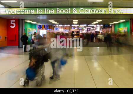 Der Eingang zum Outdoor-Freizeit-Messe, Caravan und Boot-Ausstellung.  Nationalen Ausstellungszentrum NEC 25. Februar 2011 Stockfoto