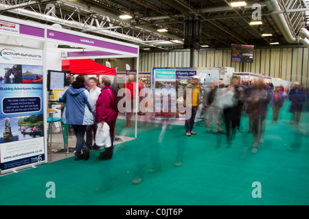 Steht bei der Outdoor-Freizeit-Show, Caravan und Boot-Ausstellung.  Nationalen Ausstellungszentrum NEC 25. Februar 2011 Stockfoto