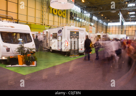 Wohnwagen am Outdoor-Freizeit-Show, Caravan und Boot-Ausstellung.  Nationalen Ausstellungszentrum NEC 25. Februar 2011 Stockfoto