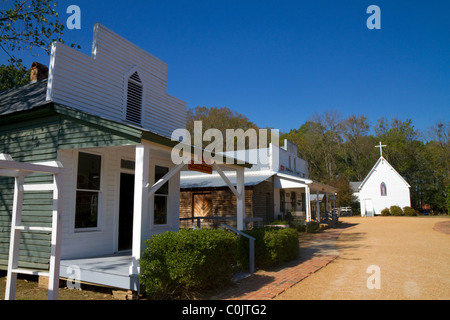 Small Town Mississippi ist ein Feature des Mississippi Landwirtschaft und Forstwirtschaft Museum befindet sich in Jackson, Mississippi, Vereinigte Staaten. Stockfoto