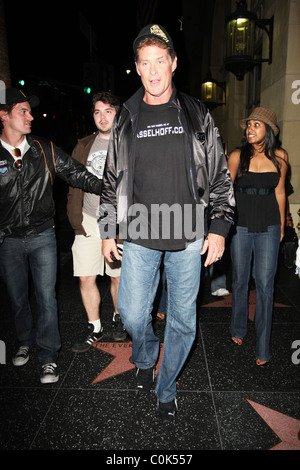 David Hasselhoff in der zweiten Phase des Gumball 3000 rally am Hollywood Blvd Hollywood, Kalifornien - 09.08.08 Michael Stockfoto