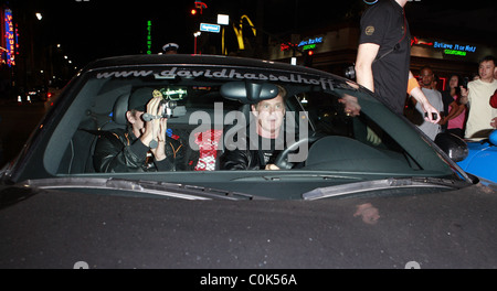 David Hasselhoff in der zweiten Phase des Gumball 3000 rally am Hollywood Blvd Hollywood, Kalifornien - 09.08.08 Stockfoto