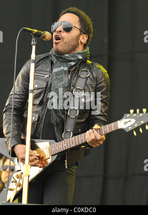 Lenny Kravitz V2008 Festival Tag 1 Stafford, England - 16.08.08 () Nick Gurken / Stockfoto