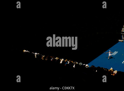 Andy Roddick, USA, im Einsatz bei den Australian Open Tennisturnier, Melbourne, Australien. Stockfoto