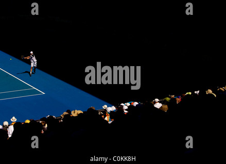 Andy Roddick, USA, im Einsatz bei den Australian Open Tennisturnier, Melbourne, Australien. Stockfoto