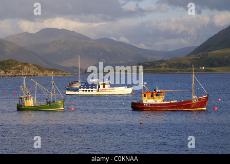 SONY DSC-Angelboote/Fischerboote in Loch Broom in Ullapool.  Nord-West Highlands, Schottland, Vereinigtes Königreich Stockfoto