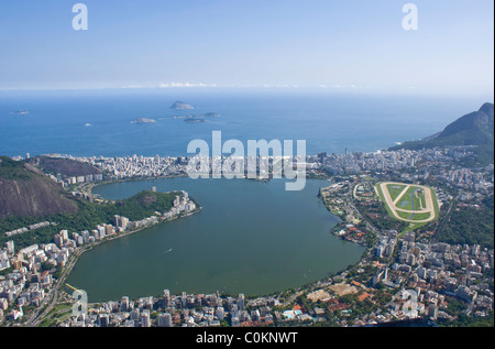 Panoramische Luftaufnahme von Rio De Janero Stockfoto