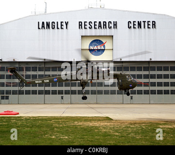 Sikorsky S-64 Skycrane Hubschrauber, Langley Research Center. USA Stockfoto