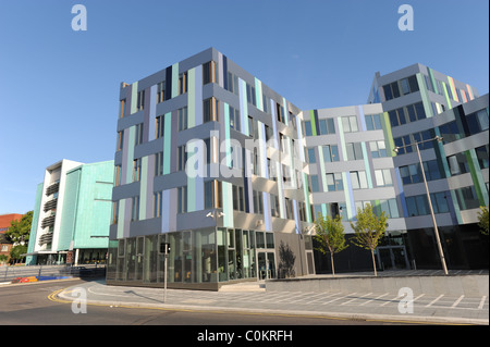 Moderne architektonische Gebäude auf Campus der Universität von Sheffield Stockfoto