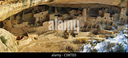 Wohnungen der Cliff Palace im Mesa-Verde-Nationalpark, Colorado Stockfoto