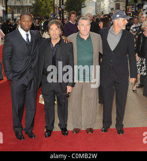 50 Cent, Al Pacino, Robert De Niro und Jon Avnet UK-Premiere von "Righteous Kill" im Empire Leicester Square - Ankünfte Stockfoto