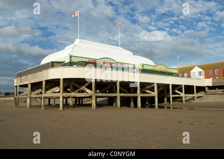 Burnham-on-Sea Pier im Somerset England UK.  Dies ist Großbritanniens kürzeste Pier. Stockfoto