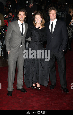 Jessica Biel, Ben Barnes und Colin Firth The Times BFI London Film Festival - Screening von "Easy Virtue" - Gala Screening statt Stockfoto