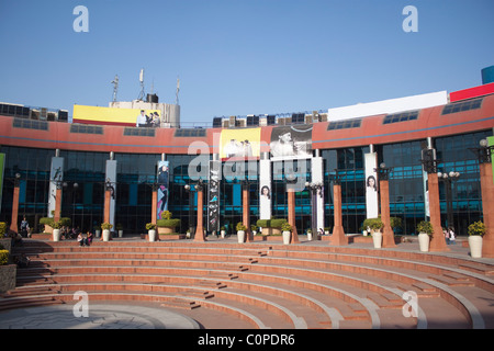 Fassade von einer Shopping-Mall, Ansal Plaza, New Delhi, Indien Stockfoto
