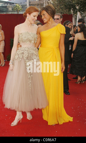 Marcia Cross und Mariska Hargitay 60th Annual Primetime Emmy Awards statt im Nokia Theatre - Ankünfte Los Angeles, Kalifornien- Stockfoto