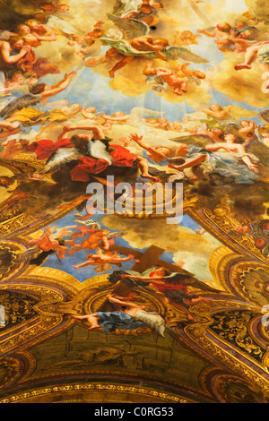 Wandbild an der Wand ein Museum, Musée Du Louvre, Paris, Frankreich Stockfoto