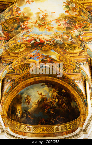 Wandbild an der Wand ein Museum, Musée Du Louvre, Paris, Frankreich Stockfoto