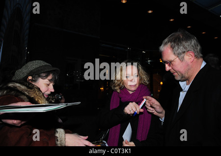 Ann-Kathrin Kramer, Harald Krassnitzer außerhalb von Regent Hotel Berlin, Deutschland - 06.12.08 Stockfoto