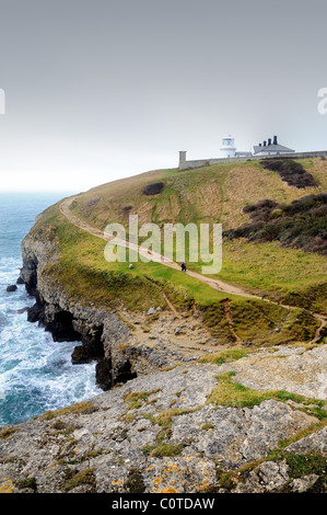 Leuchtturm am Durlston Kopf, Swanage, Dorset Stockfoto