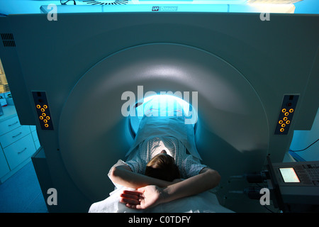 Axiale Computertomographie, CAT, CT, in einem Krankenhaus. Deutschland Stockfoto