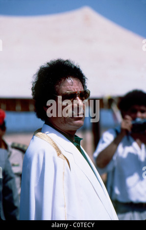 Libysche Präsident Muammar Gaddhafi während der Feierlichkeiten in Tripolis seinen 20. Jahrestag in Kraft. Stockfoto