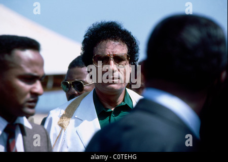 Libysche Präsident Muammar Gaddhafi während der Feierlichkeiten in Tripolis seinen 20. Jahrestag in Kraft. Stockfoto