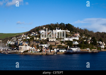 Kingswear und Fluss Dart Kingswear, Dartmouth, Hafen, Devon, Oase-Mund, Vorland, Kingswear, Devon, Fluss, Dart, Mündung, Stockfoto