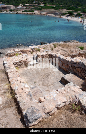 Ruinen in Insel Cabrera, Mallorca Mallorca Balearen Inseln Spanien Mittelmeer Europa Geographie Europas Stockfoto