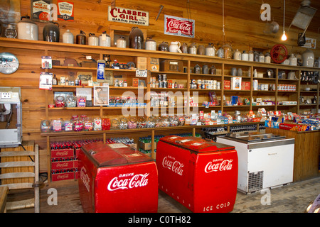 Small Town Mississippi ist ein Feature des Mississippi Landwirtschaft und Forstwirtschaft Museum befindet sich in Jackson, Mississippi, Vereinigte Staaten. Stockfoto