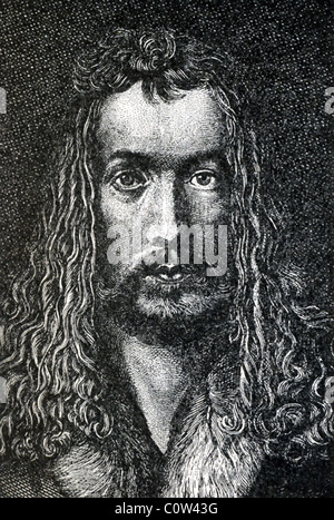 Albrecht Dürer (1471-1528) war ein deutscher Künstler, bekannt für seine Drucke und Zeichnungen von scharfen Beobachtung und Detailreichtum. Stockfoto
