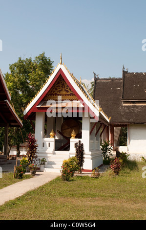 Pavillon, Trommel, Wat Aham, Luang Prabang, Laos Stockfoto