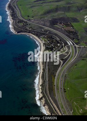 Luftaufnahme über Highway One Pazifik Küste California Stockfoto