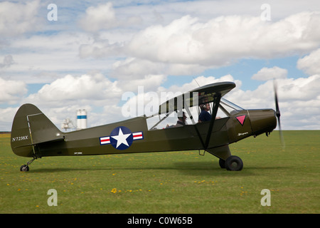 Piper Super Cub PA.18 Reg N7238X, im Unternehmen Stockfoto