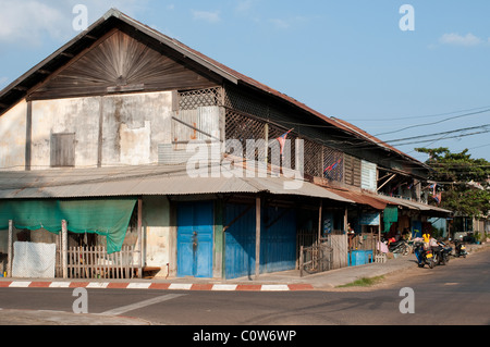 Französische Haus, Savannakhet, Laos Stockfoto