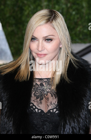 MADONNA 2011 VANITY FAIR OSCAR PARTY LOS ANGELES Kalifornien USA 27 Februar 2011 Stockfoto