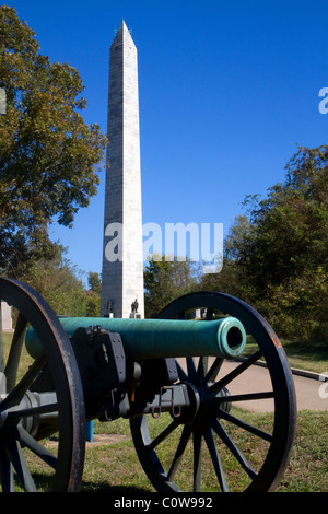 Die Union Navy Memorial befindet sich in der National Military Park in Vicksburg, Mississippi, Vereinigte Staaten. Stockfoto