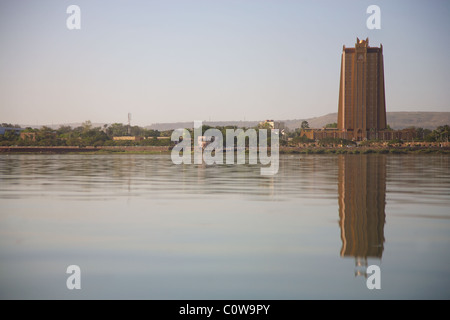 Romantische Atmosphäre am Fluss Niger in Bamako - Mali. Stockfoto