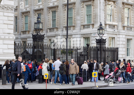 Tore in 10 Downing Street City of Westminster London England Stockfoto